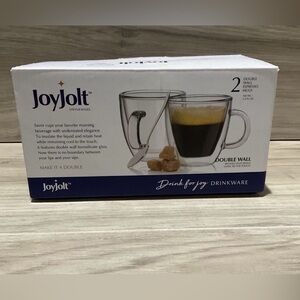 JoyJolt JG10213 Savor Double Wall Insulated 5.4oz Glasses Espresso Mugs